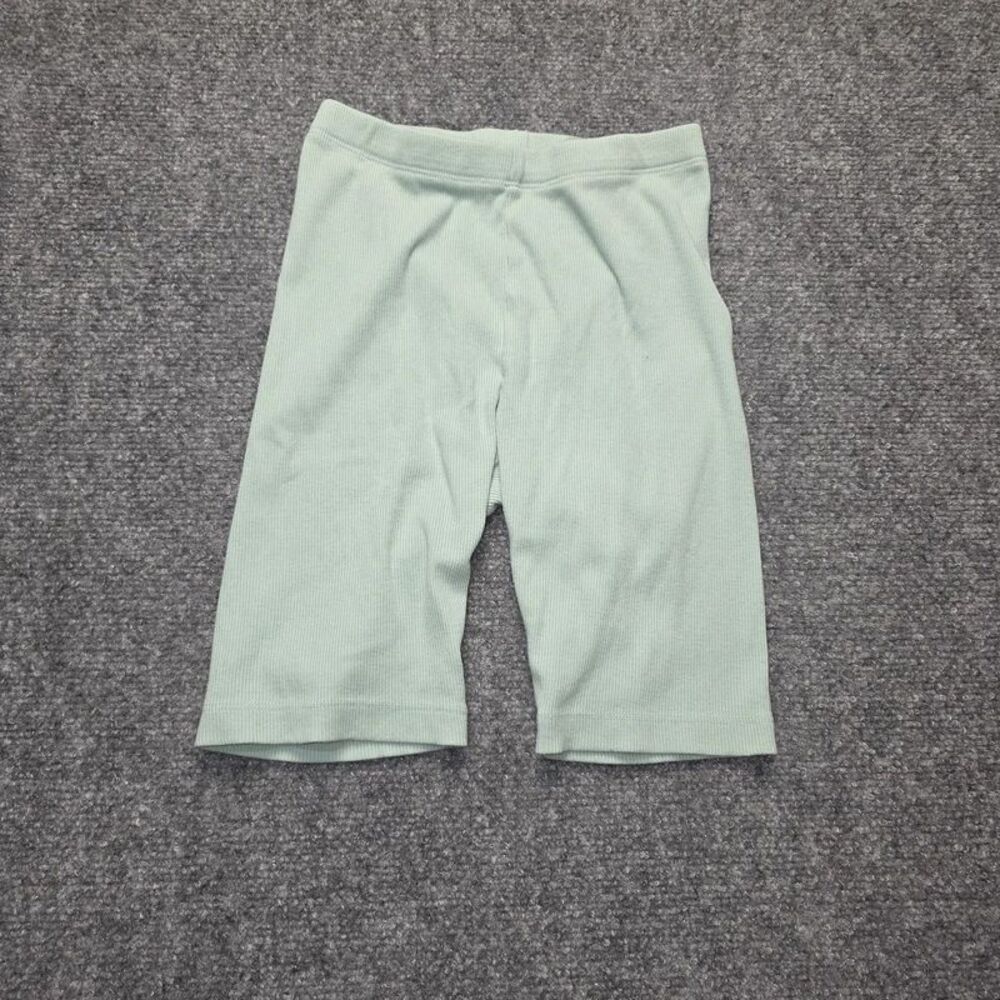 Ribbed Bike Shorts Mint Green Size Large 10/12 Stretch
